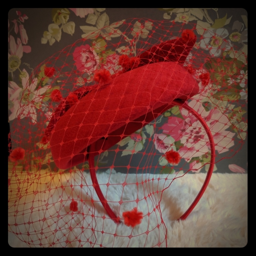 Custom red Lacy hat